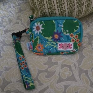 Green Floral Kids Wristlet by